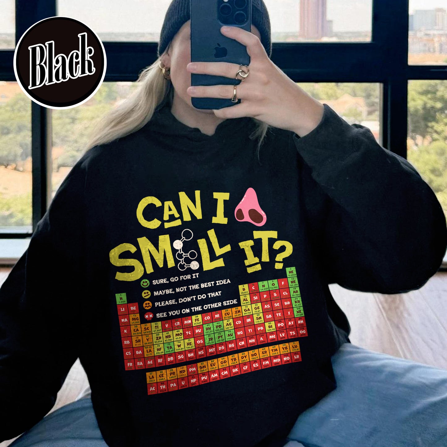 Funny Chemistry Hoodie,Can I Lick Or Smell It Periodic Table Hoodie, Elements Table Hoodie