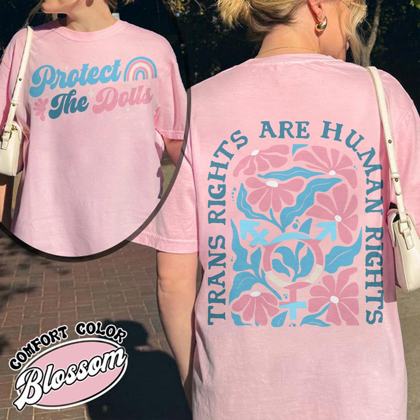 Protect The Dolls Comfort Colors Shirt,Trans Rights Transgender Pride Feminist Shirt