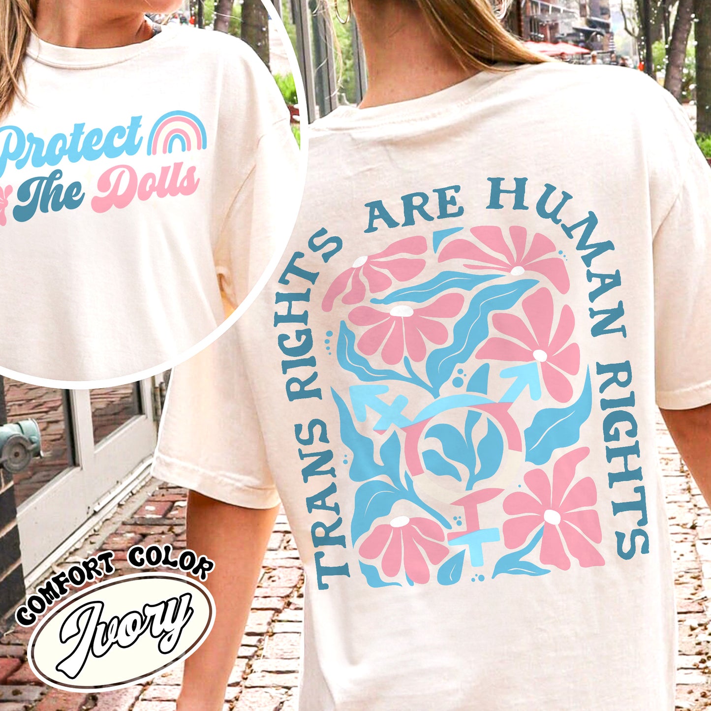 Protect The Dolls Comfort Colors Shirt,Trans Rights Transgender Pride Feminist Shirt