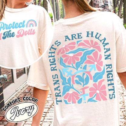 Protect The Dolls Comfort Colors Shirt,Trans Rights Transgender Pride Feminist Shirt