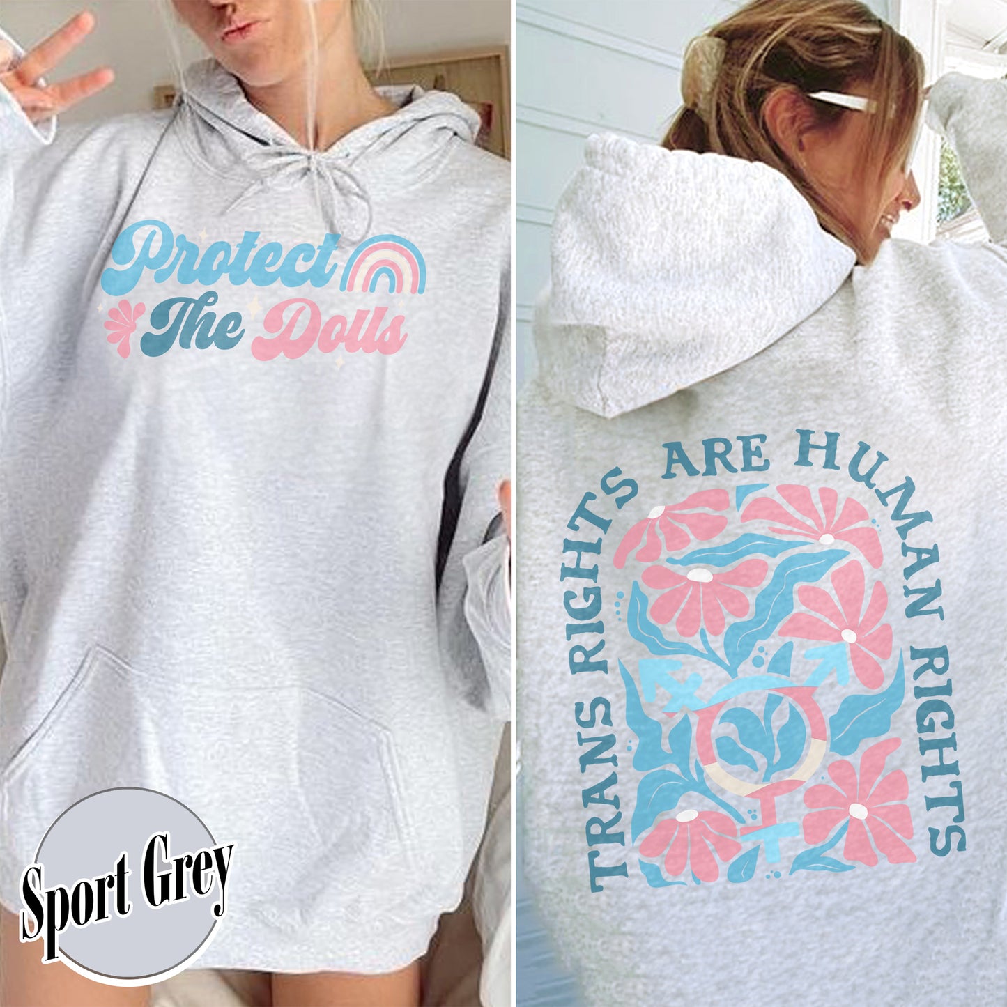 Protect The Dolls Hoodie,Trans Rights Transgender Pride Feminist Hoodie