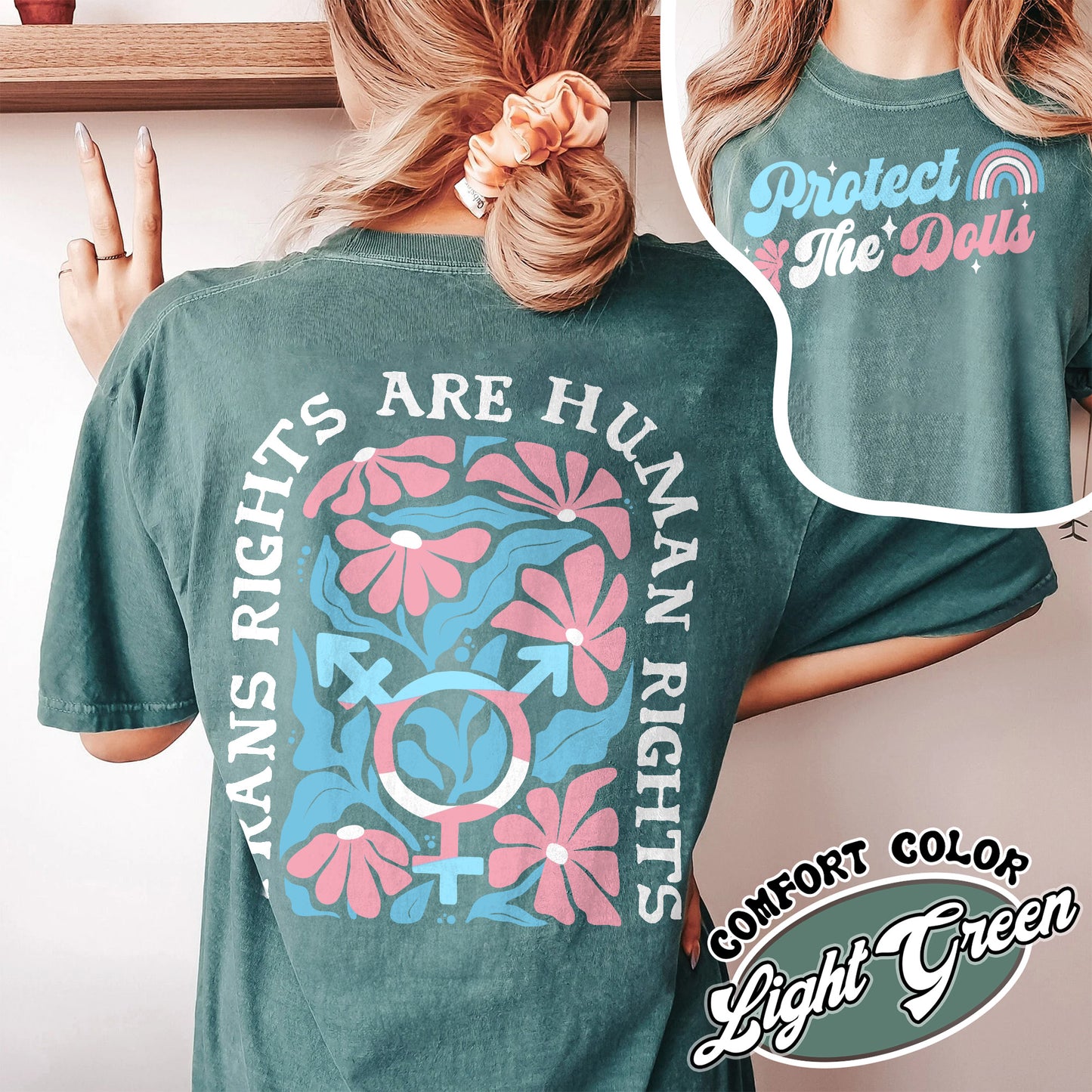 Protect The Dolls Comfort Colors Shirt,Trans Rights Transgender Pride Feminist Shirt