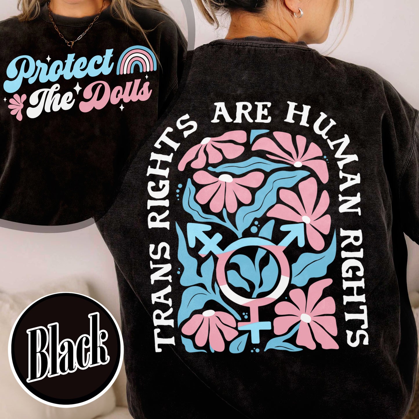 Protect The Dolls Sweatshirt,Trans Rights Transgender Pride Feminist Sweatshirt