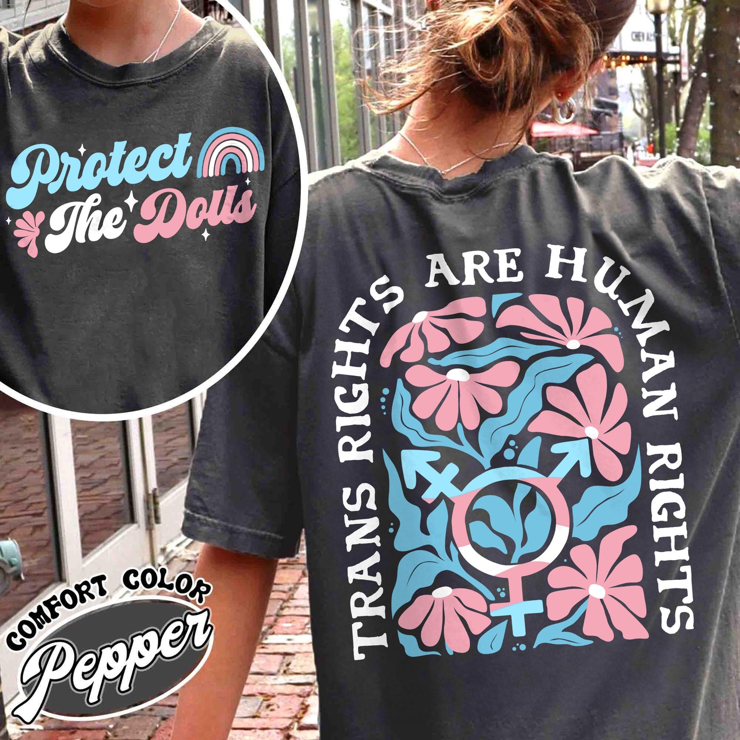 Protect The Dolls Comfort Colors Shirt,Trans Rights Transgender Pride Feminist Shirt