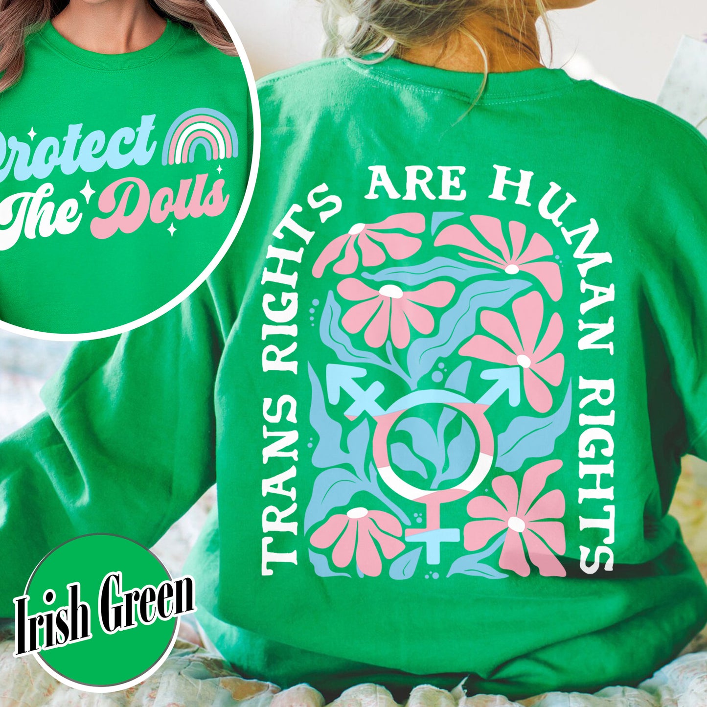 Protect The Dolls Sweatshirt,Trans Rights Transgender Pride Feminist Sweatshirt