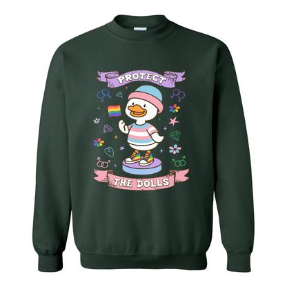 Protect The Dolls Sweatshirt,Trans Rights Transgender Pride Feminist Sweatshirt