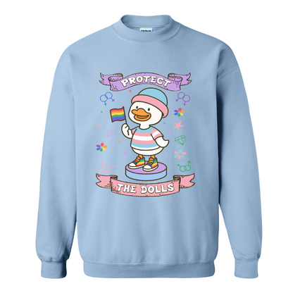 Protect The Dolls Sweatshirt,Trans Rights Transgender Pride Feminist Sweatshirt