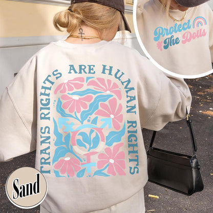 Protect The Dolls Sweatshirt,Trans Rights Transgender Pride Feminist Sweatshirt