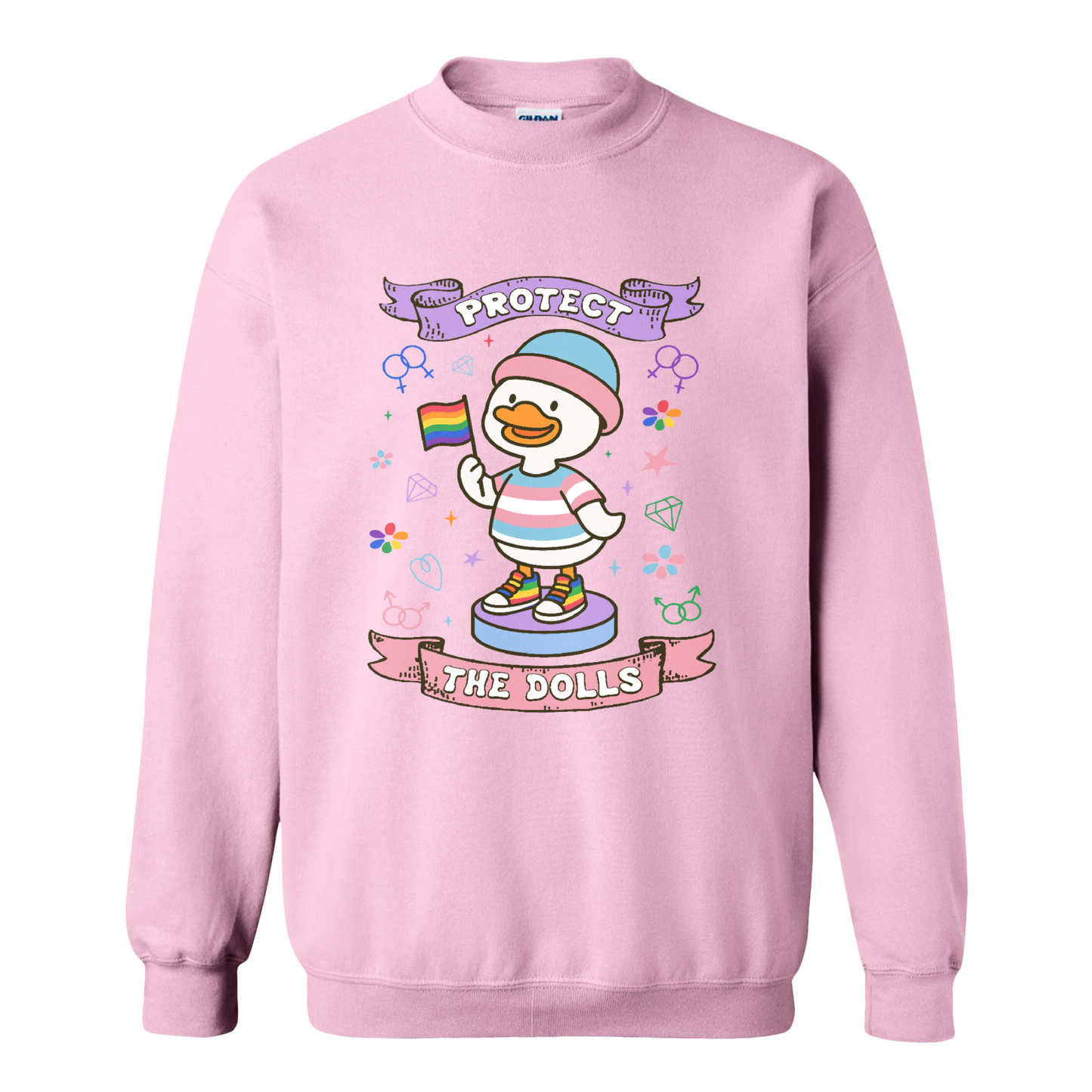 Protect The Dolls Sweatshirt,Trans Rights Transgender Pride Feminist Sweatshirt