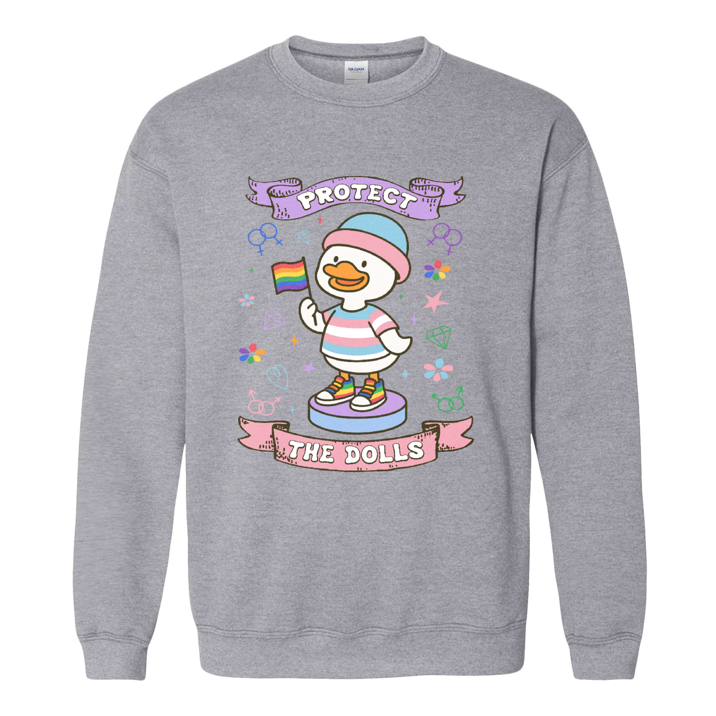 Protect The Dolls Sweatshirt,Trans Rights Transgender Pride Feminist Sweatshirt