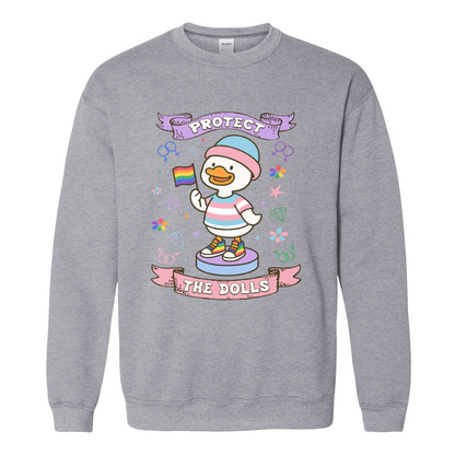 Protect The Dolls Sweatshirt,Trans Rights Transgender Pride Feminist Sweatshirt