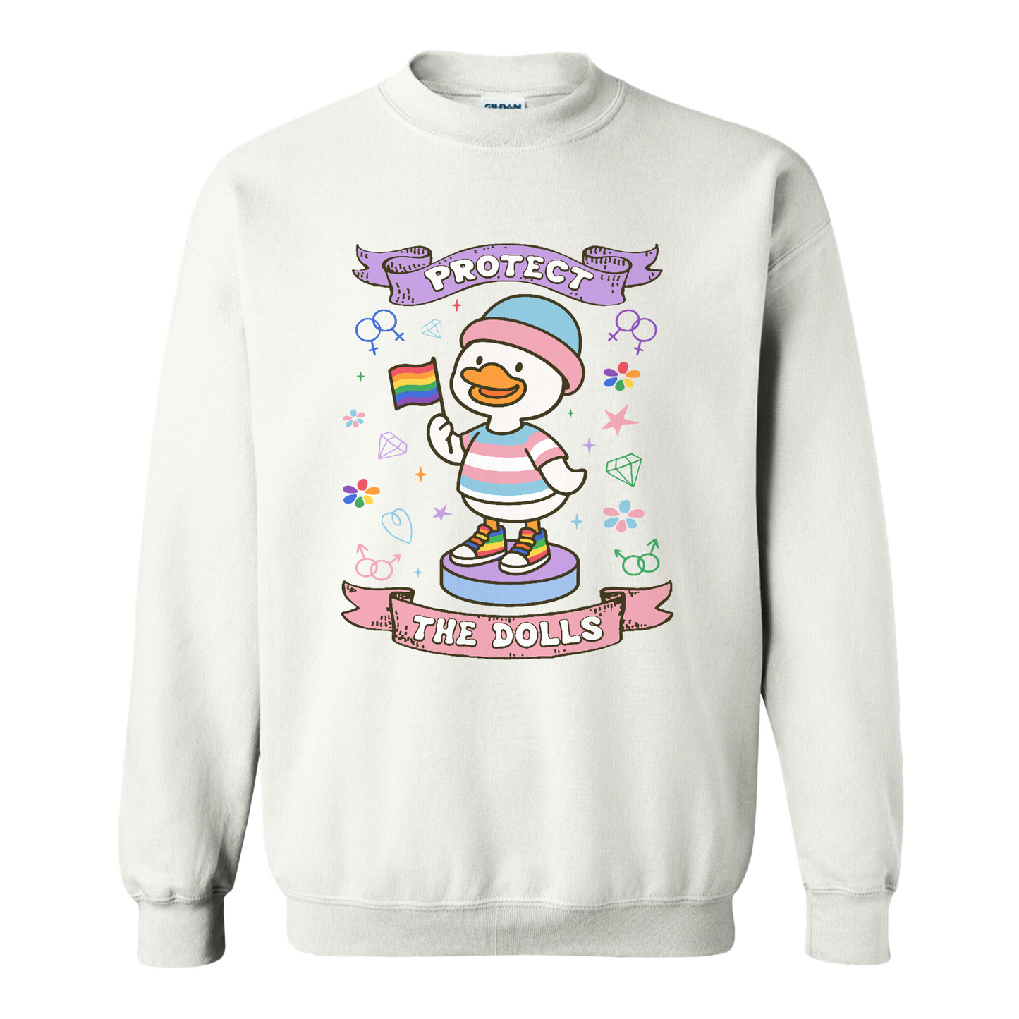 Protect The Dolls Sweatshirt,Trans Rights Transgender Pride Feminist Sweatshirt