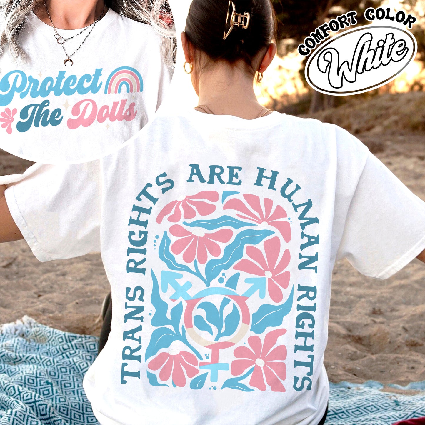 Protect The Dolls Comfort Colors Shirt,Trans Rights Transgender Pride Feminist Shirt