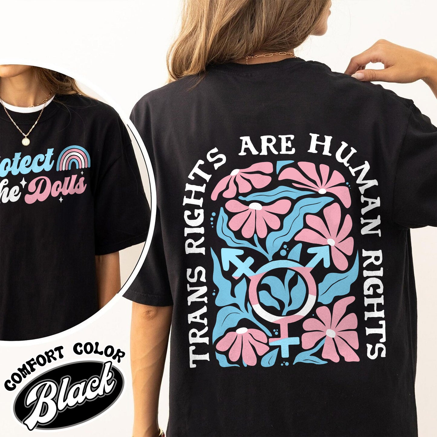 Protect The Dolls Comfort Colors Shirt,Trans Rights Transgender Pride Feminist Shirt