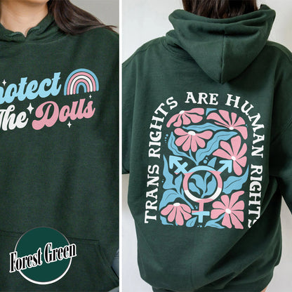 Protect The Dolls Hoodie,Trans Rights Transgender Pride Feminist Hoodie
