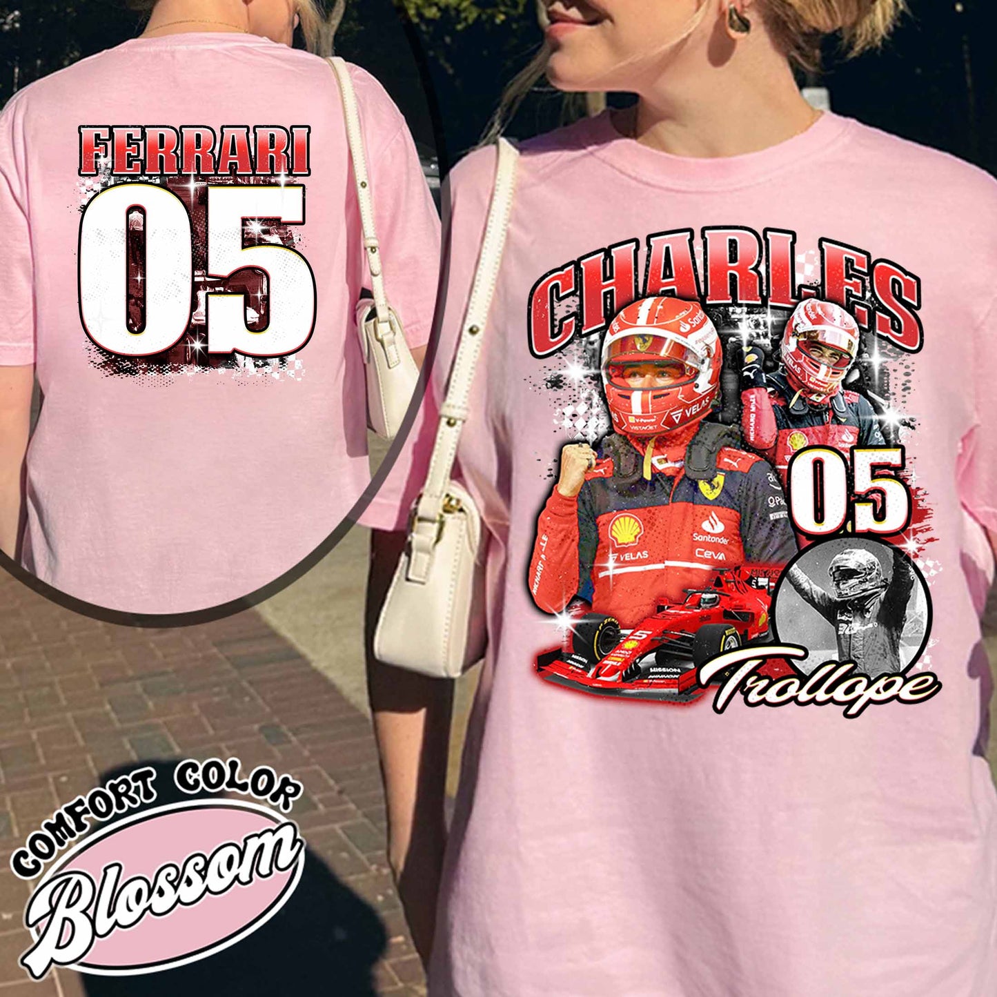 Racing Bootleg Comfort Colors Shirt,Racing Fan Gift for him, Personalized Name and Number Bleached, F1 Merch