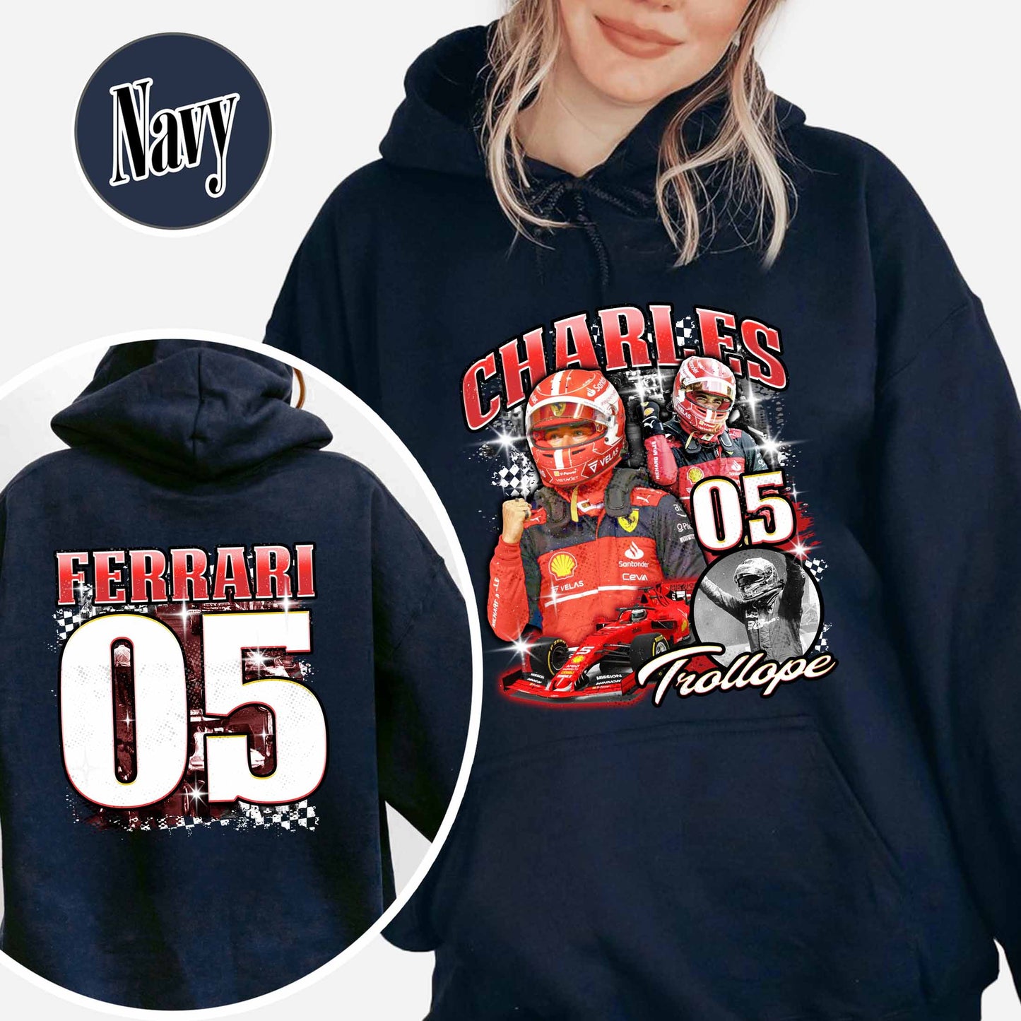 Racing Bootleg Hoodie,Racing Fan Gift for him, Personalized Name and Number Bleached, F1 Merch
