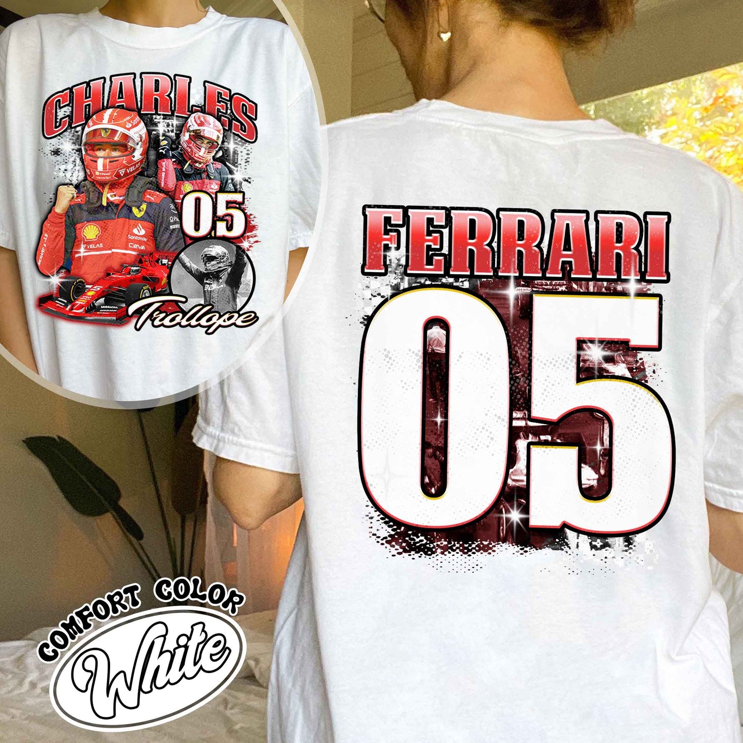 Racing Bootleg Comfort Colors Shirt,Racing Fan Gift for him, Personalized Name and Number Bleached, F1 Merch