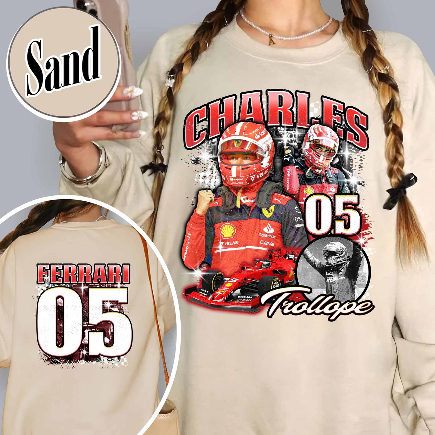 Racing Bootleg Sweatshirt,Racing Fan Gift for him, Personalized Name and Number Bleached, F1 Merch