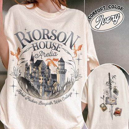 Rebecca Yoros Fourth Wing Comfort Color Shirt, Xaden Riorson House Aretia Shirt, Dragon Rider Shirt