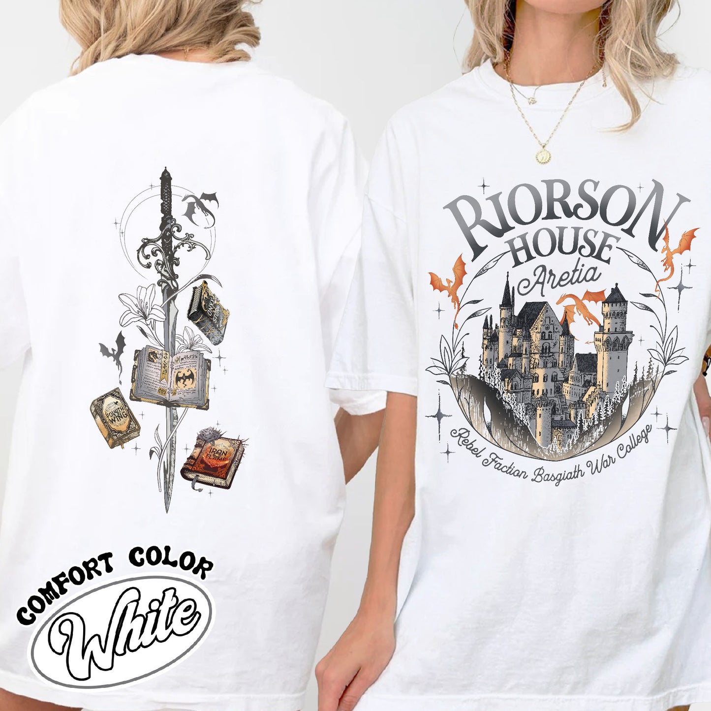 Rebecca Yoros Fourth Wing Comfort Color Shirt, Xaden Riorson House Aretia Shirt, Dragon Rider Shirt