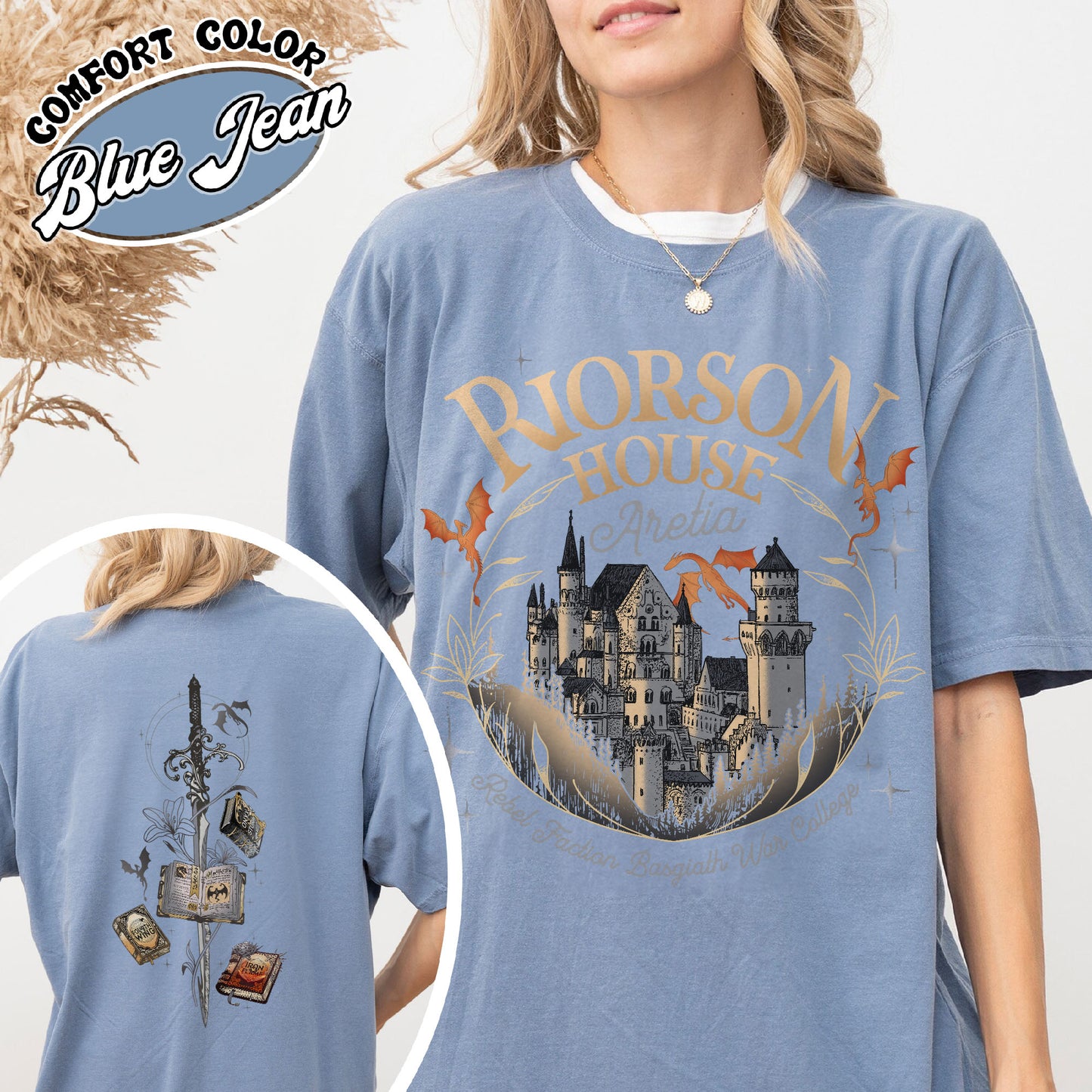 Rebecca Yoros Fourth Wing Comfort Color Shirt, Xaden Riorson House Aretia Shirt, Dragon Rider Shirt