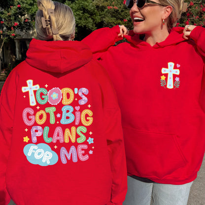God’s Got Big Plans For Me Hoodie, Christian Kids Hoodie, Faith Graphic Hoodie, Religious Gift Hoodie