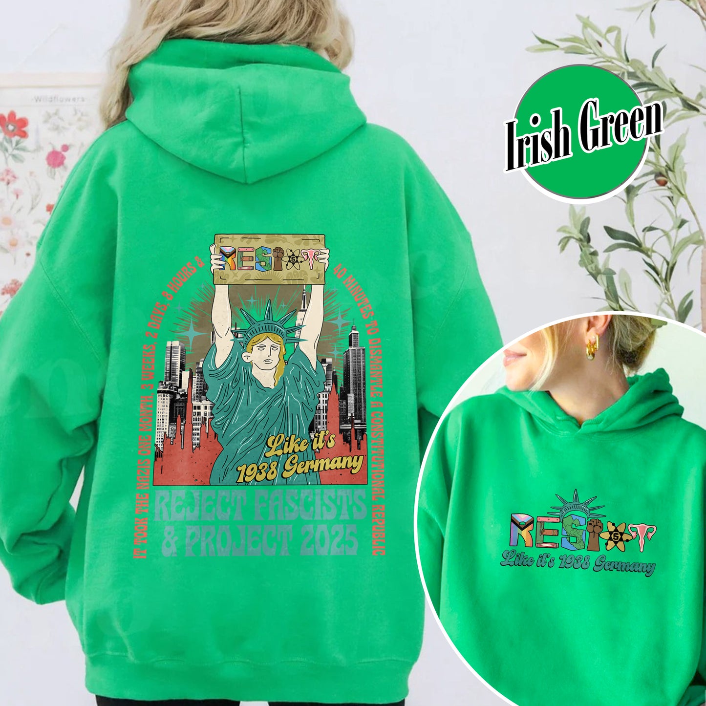 Resist Hoodie, Fdt Hoodie,Not my president Hoodie, Strong Women Hoodie, Political Hoodie