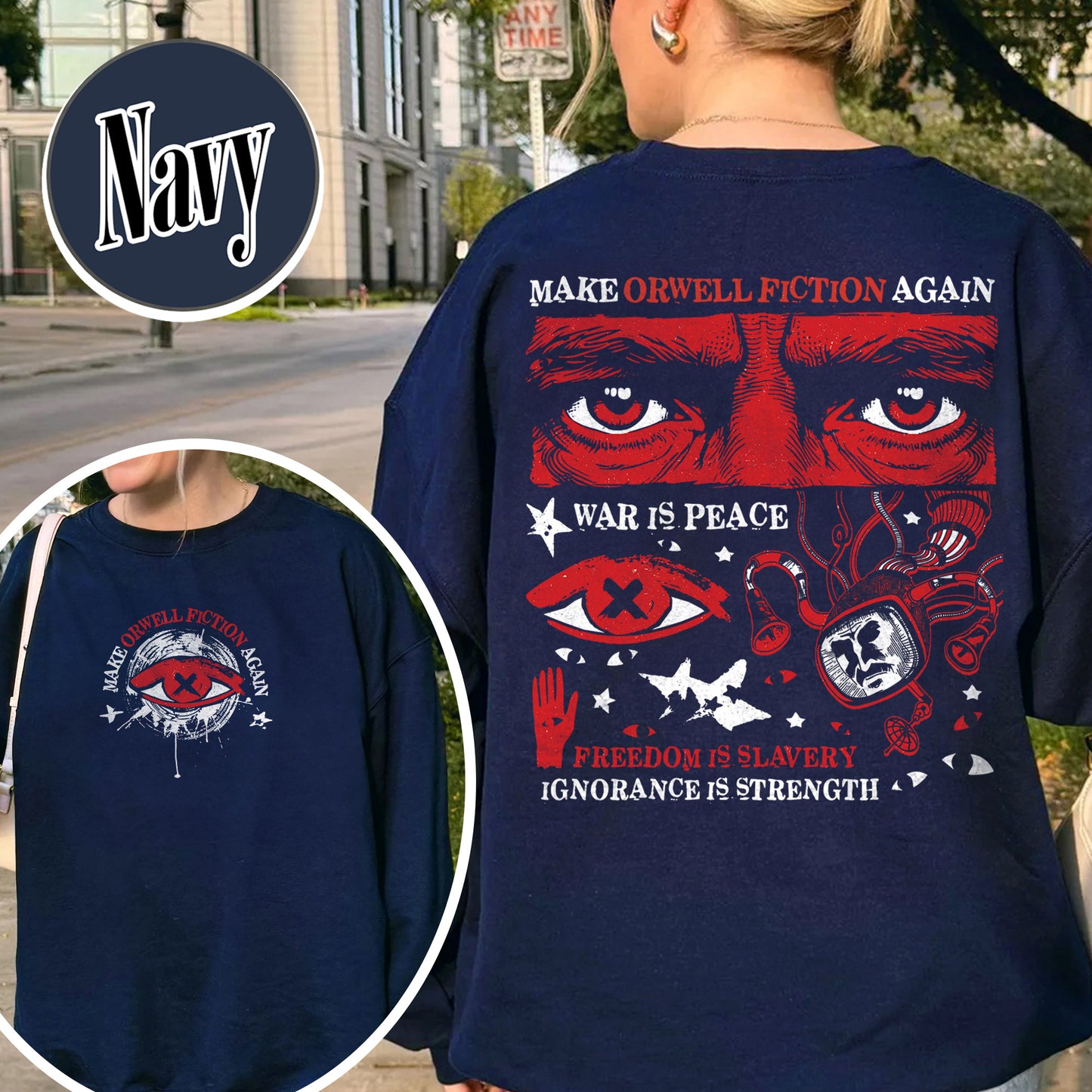 Resist Sweatshirt,Make Orwell Fiction Again Sweatshirt, Orwell Sweatshirt, Literary Sweatshirt,1984 Sweatshirt,2025 Political Activist