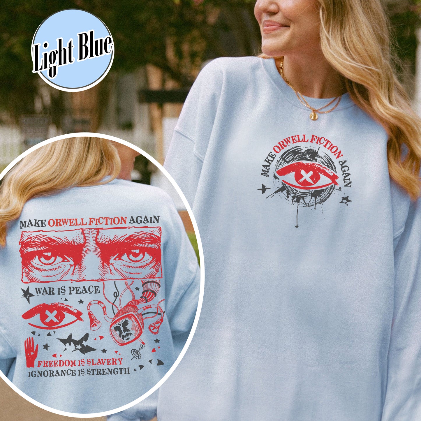 Resist Sweatshirt,Make Orwell Fiction Again Sweatshirt, Orwell Sweatshirt, Literary Sweatshirt,1984 Sweatshirt,2025 Political Activist