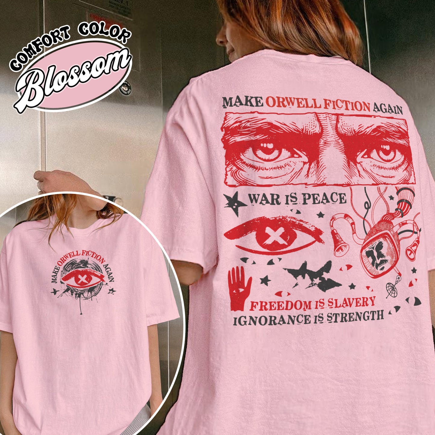 Resist  Comfort Colors Shirt,Make Orwell Fiction Again Shirt, Orwell Tee, Literary Tee,1984 T-shirt,2025 Political Activist