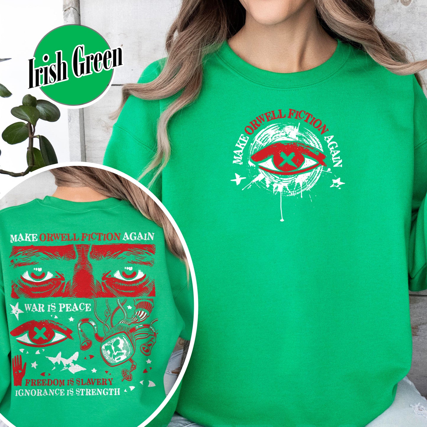 Resist Sweatshirt,Make Orwell Fiction Again Sweatshirt, Orwell Sweatshirt, Literary Sweatshirt,1984 Sweatshirt,2025 Political Activist