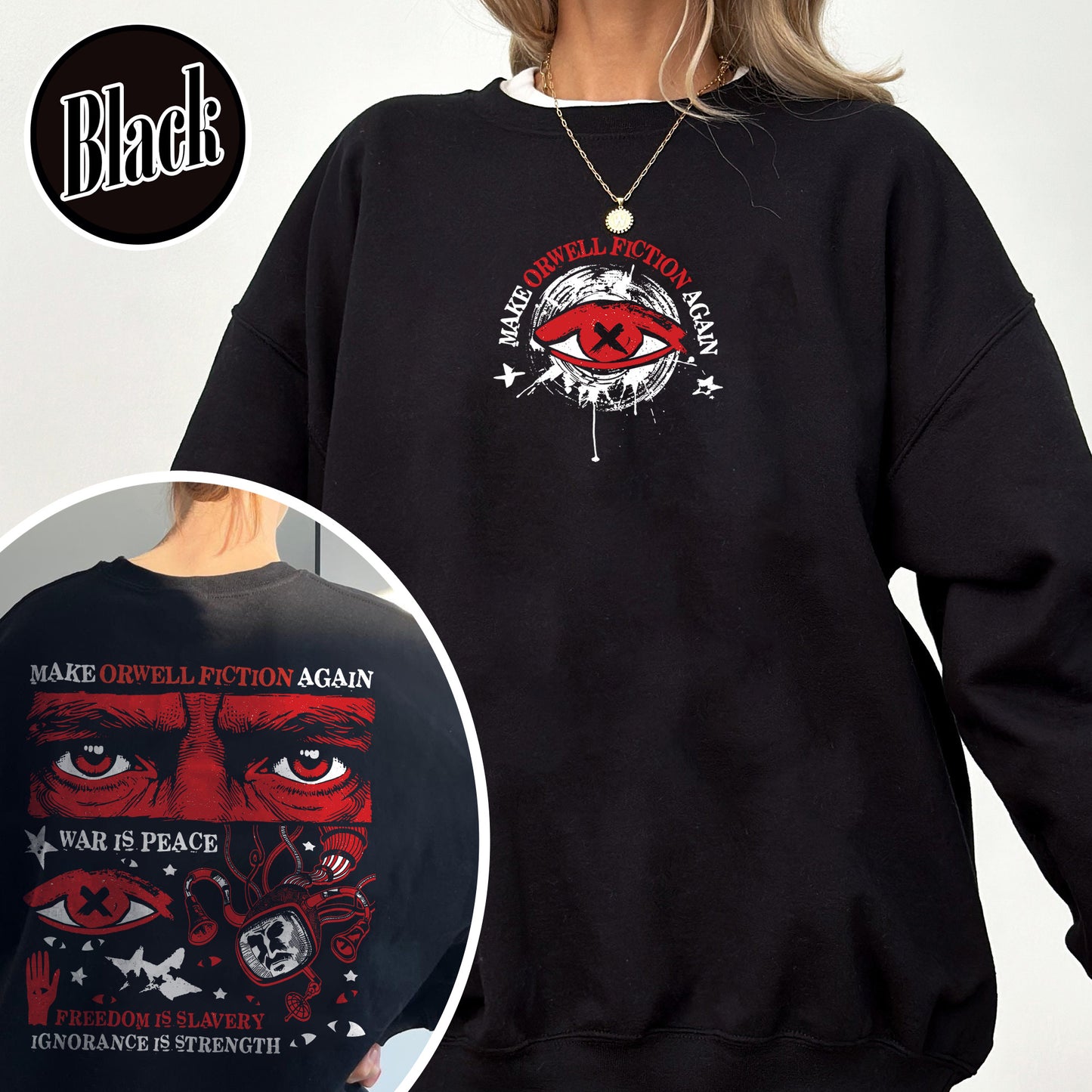 Resist Sweatshirt,Make Orwell Fiction Again Sweatshirt, Orwell Sweatshirt, Literary Sweatshirt,1984 Sweatshirt,2025 Political Activist