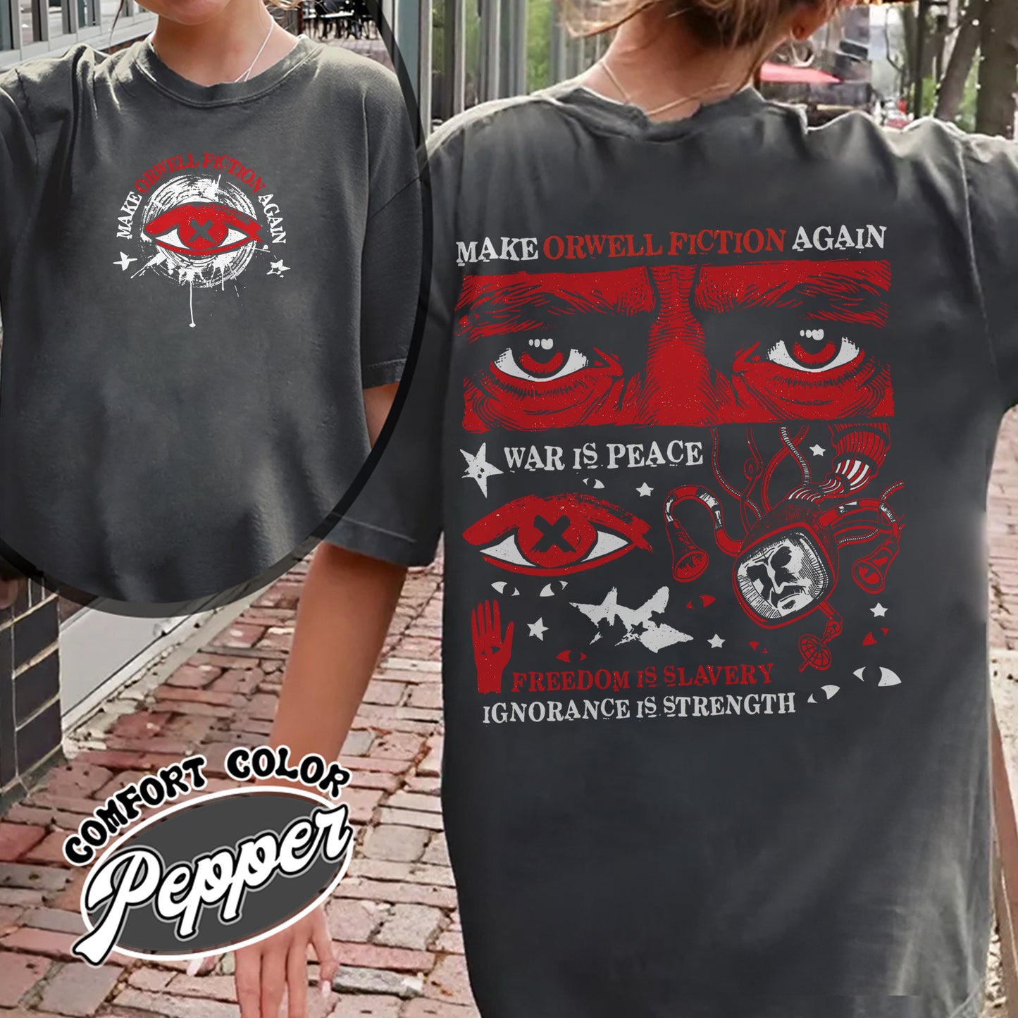 Resist  Comfort Colors Shirt,Make Orwell Fiction Again Shirt, Orwell Tee, Literary Tee,1984 T-shirt,2025 Political Activist