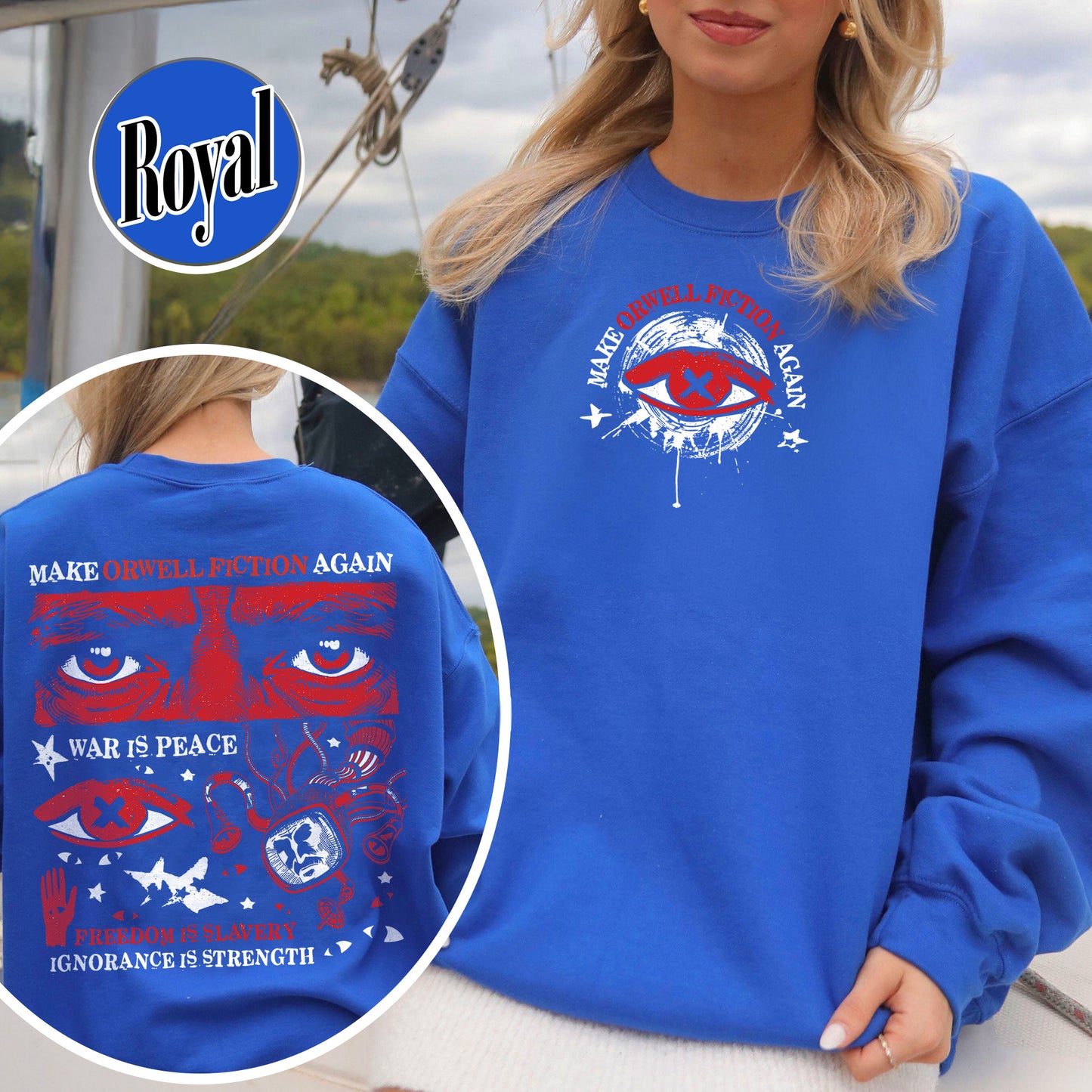 Resist Sweatshirt,Make Orwell Fiction Again Sweatshirt, Orwell Sweatshirt, Literary Sweatshirt,1984 Sweatshirt,2025 Political Activist