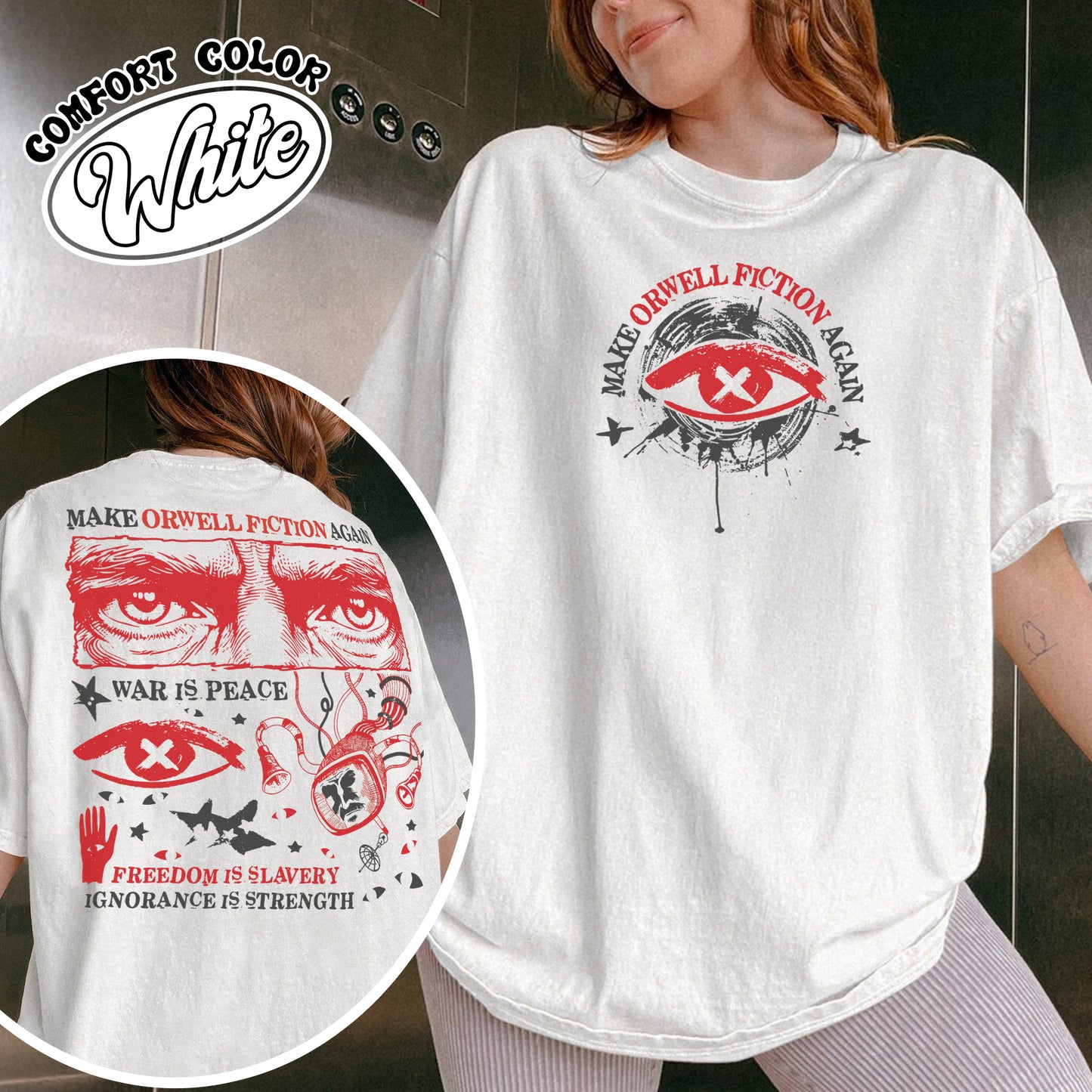 Resist  Comfort Colors Shirt,Make Orwell Fiction Again Shirt, Orwell Tee, Literary Tee,1984 T-shirt,2025 Political Activist