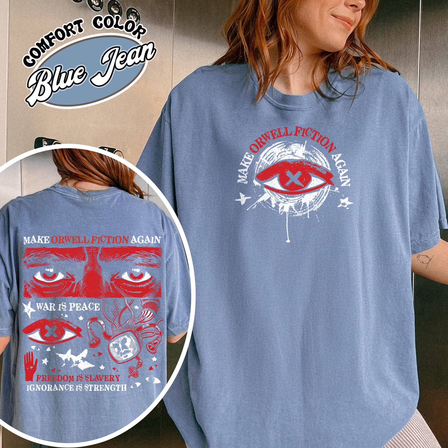 Resist  Comfort Colors Shirt,Make Orwell Fiction Again Shirt, Orwell Tee, Literary Tee,1984 T-shirt,2025 Political Activist