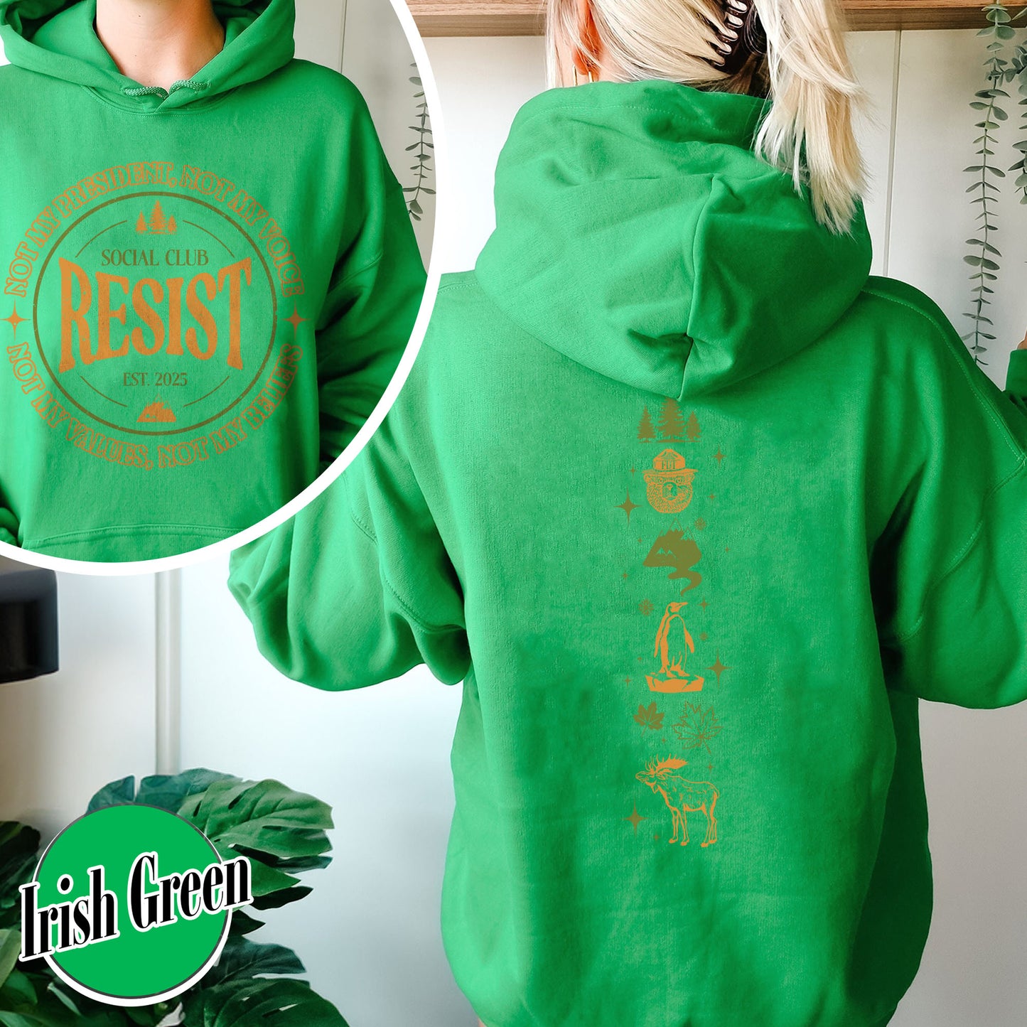 Resist Social Club Hoodie, Penguins Smokey Bear Canada Hoodie, Stay Salty Resistance Hoodie