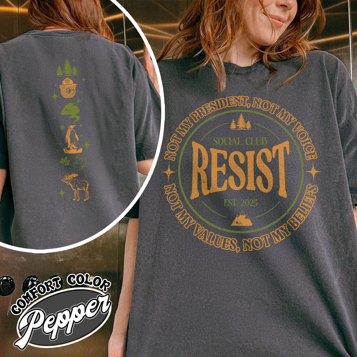 Resist Social Club Shirt, Penguins Smokey Bear Canada Shirt, Stay Salty Resistance Shirt