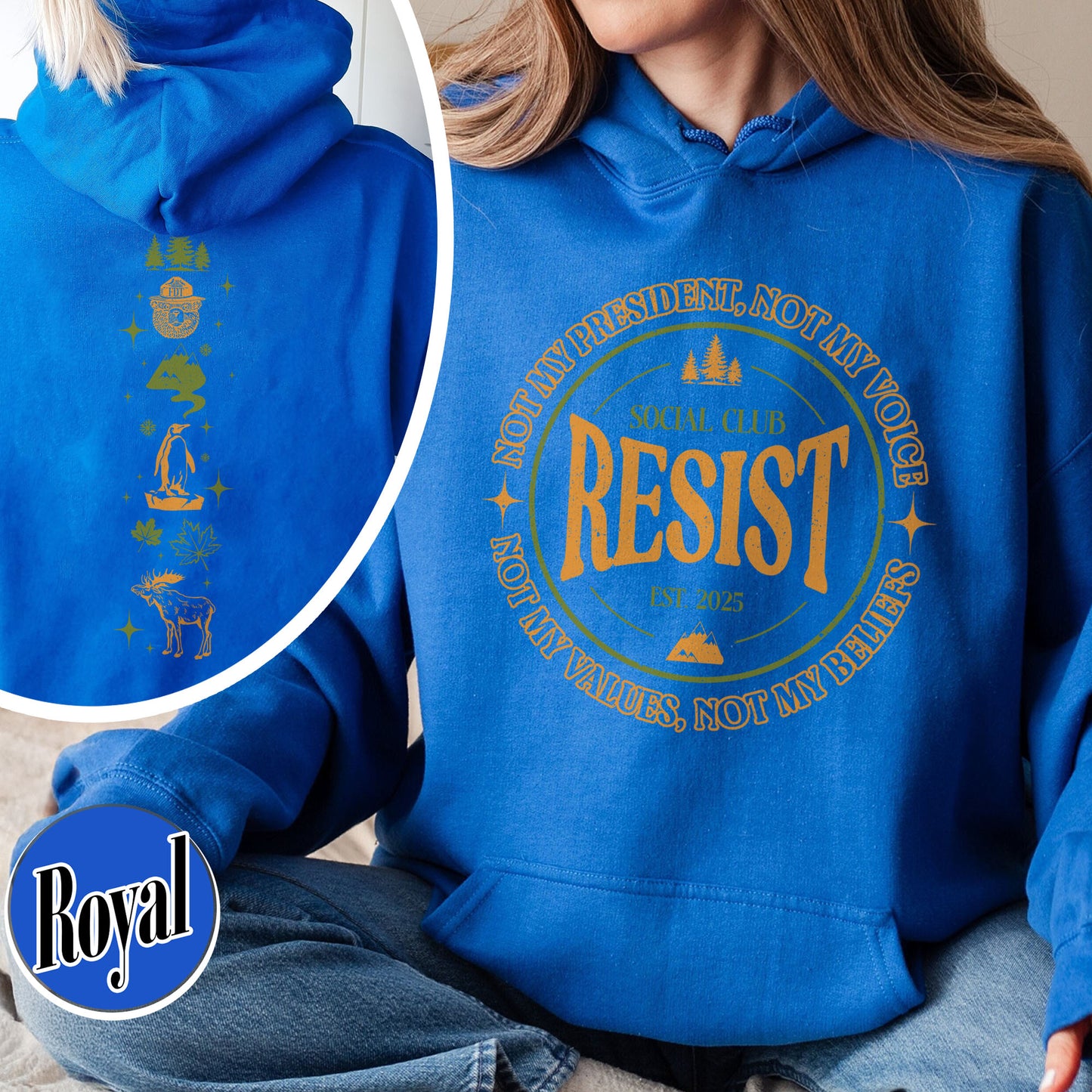 Resist Social Club Hoodie, Penguins Smokey Bear Canada Hoodie, Stay Salty Resistance Hoodie