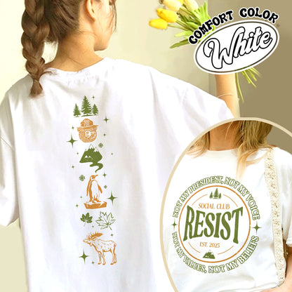 Resist Social Club Shirt, Penguins Smokey Bear Canada Shirt, Stay Salty Resistance Shirt