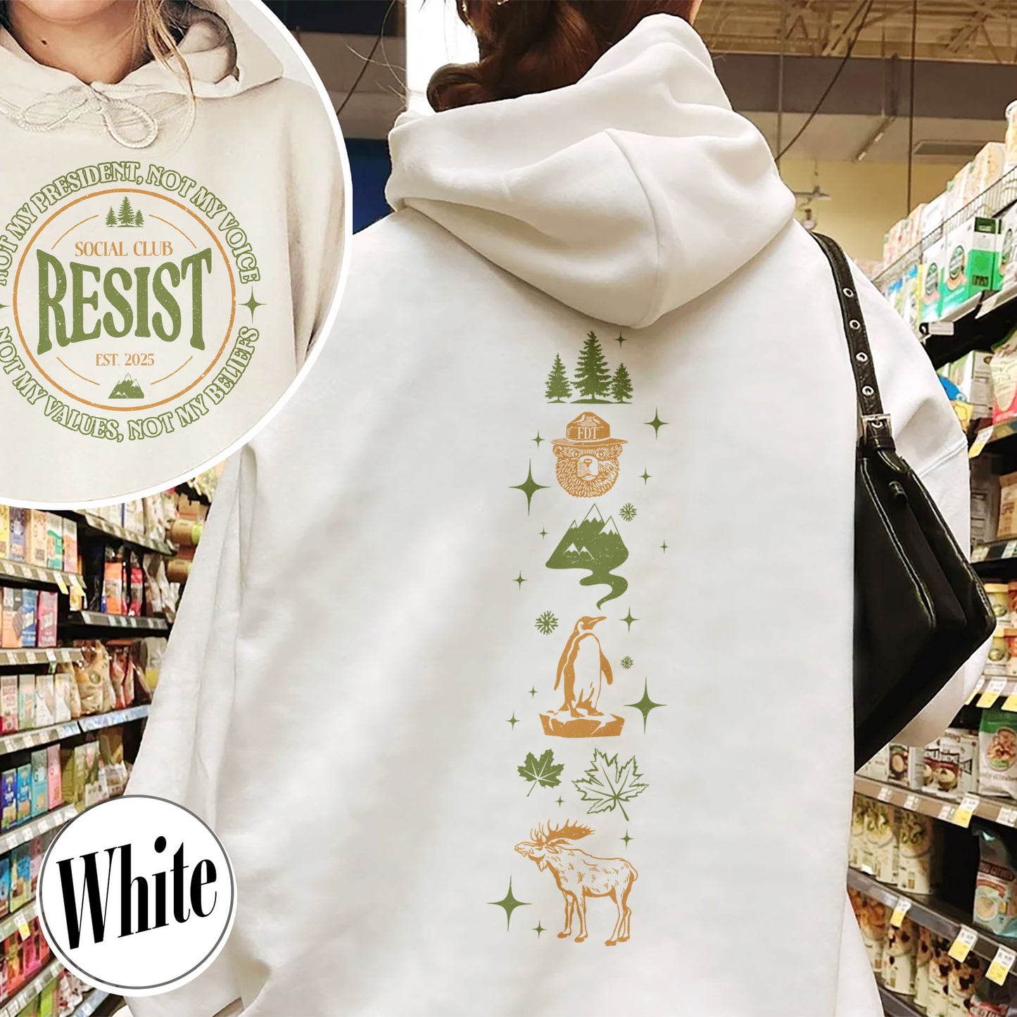 Resist Social Club Hoodie, Penguins Smokey Bear Canada Hoodie, Stay Salty Resistance Hoodie