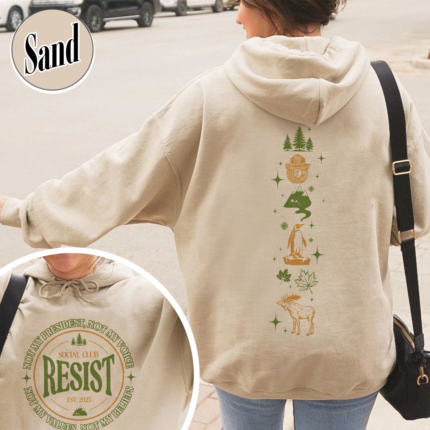 Resist Social Club Hoodie, Penguins Smokey Bear Canada Hoodie, Stay Salty Resistance Hoodie