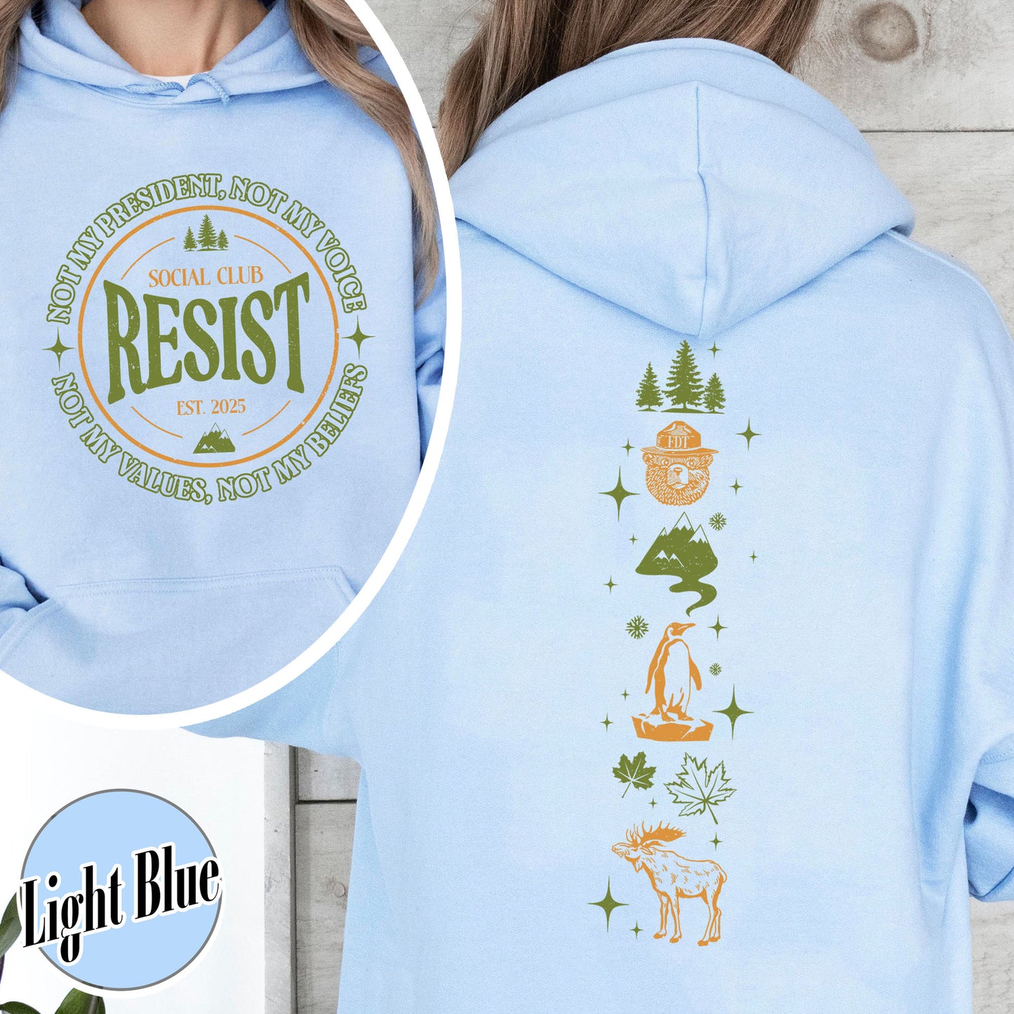 Resist Social Club Hoodie, Penguins Smokey Bear Canada Hoodie, Stay Salty Resistance Hoodie