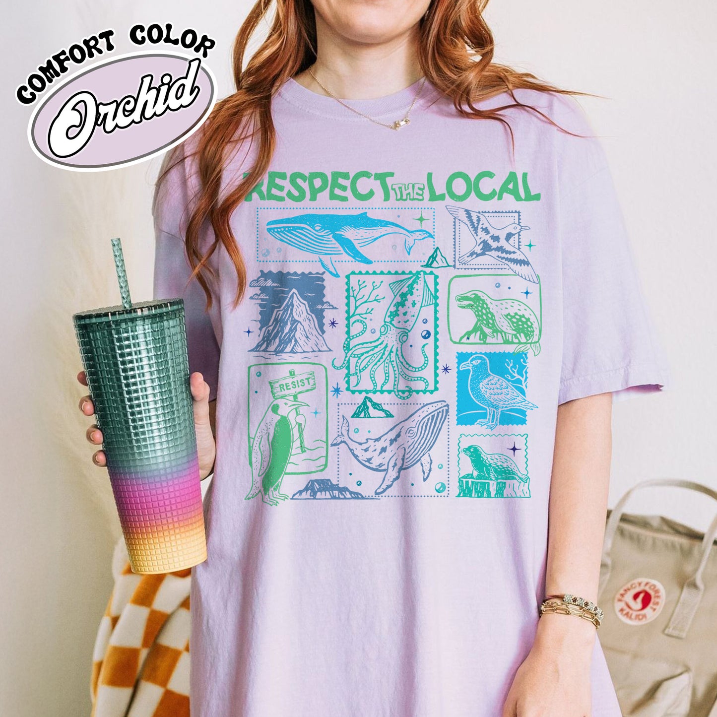 Respect The Local Wildlife Comfort Colors Shirt,Gift For Nature Lover, Animal Lover, Protect National Parks