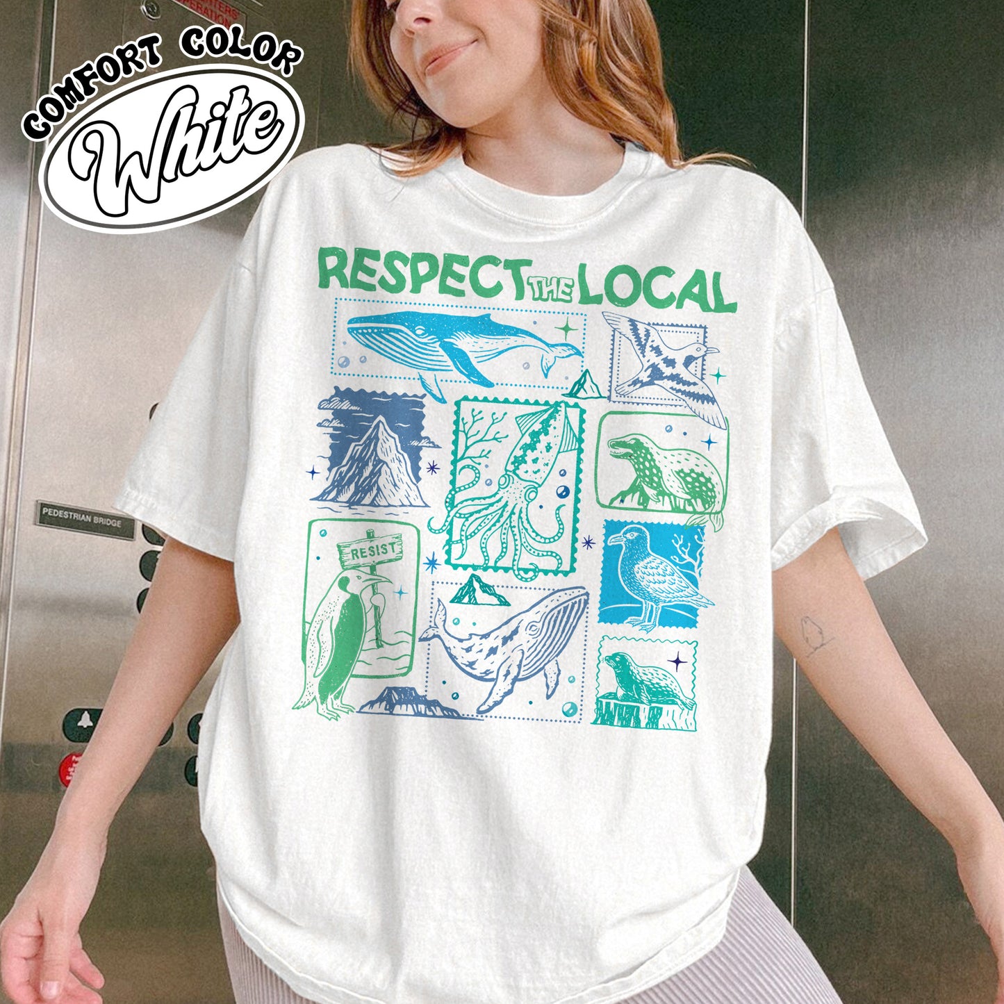 Respect The Local Wildlife Comfort Colors Shirt,Gift For Nature Lover, Animal Lover, Protect National Parks