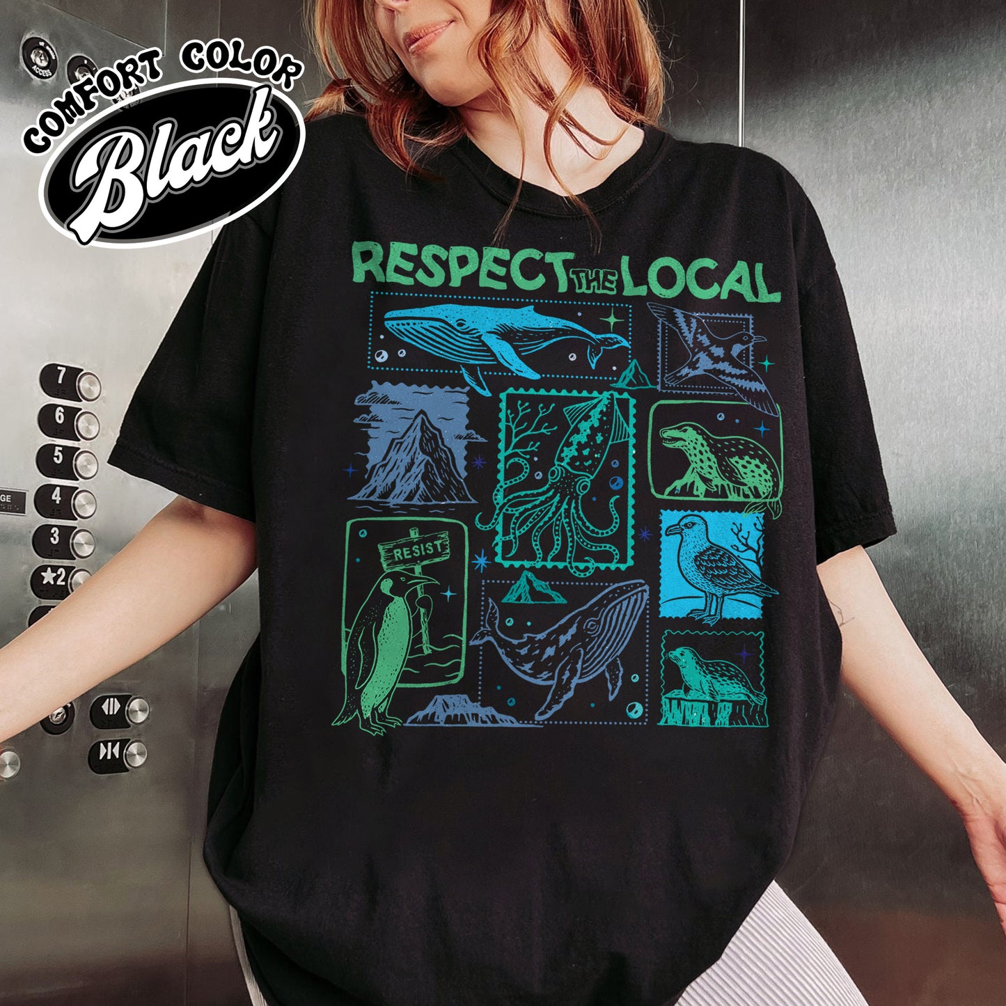 Respect The Local Wildlife Comfort Colors Shirt,Gift For Nature Lover, Animal Lover, Protect National Parks