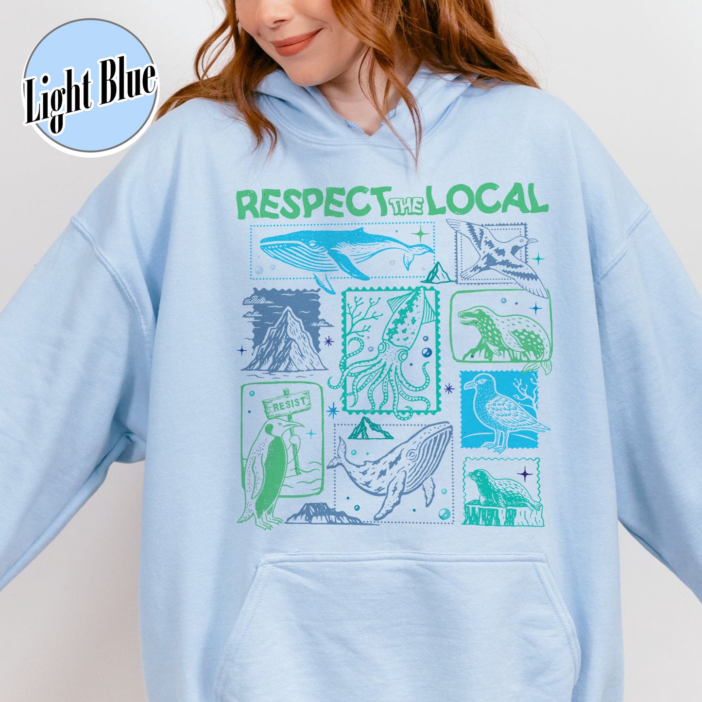 Respect The Local Wildlife Hoodie,Gift For Nature Lover, Animal Lover, Protect National Parks