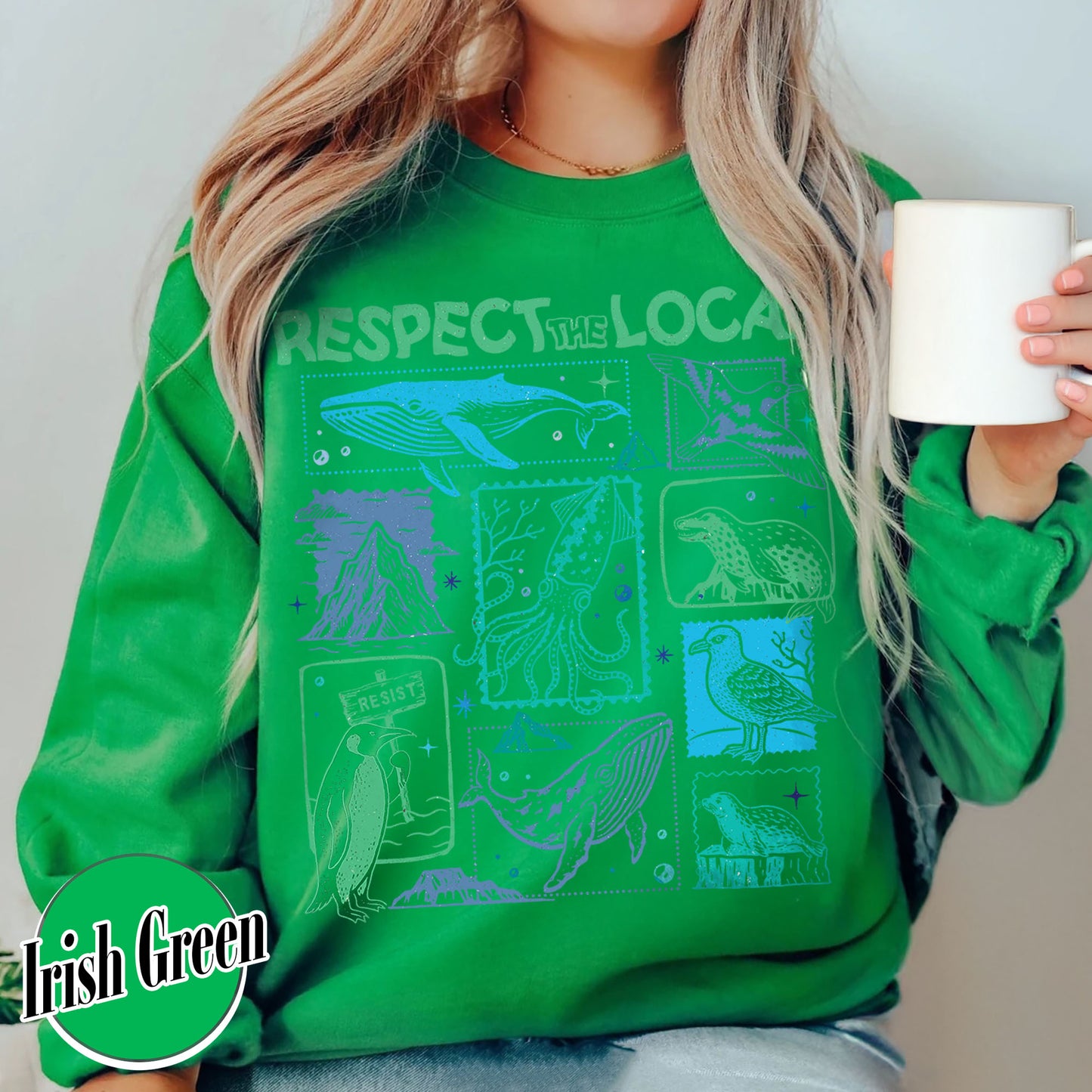 Respect The Local Wildlife Sweatshirt,Gift For Nature Lover, Animal Lover, Protect National Parks