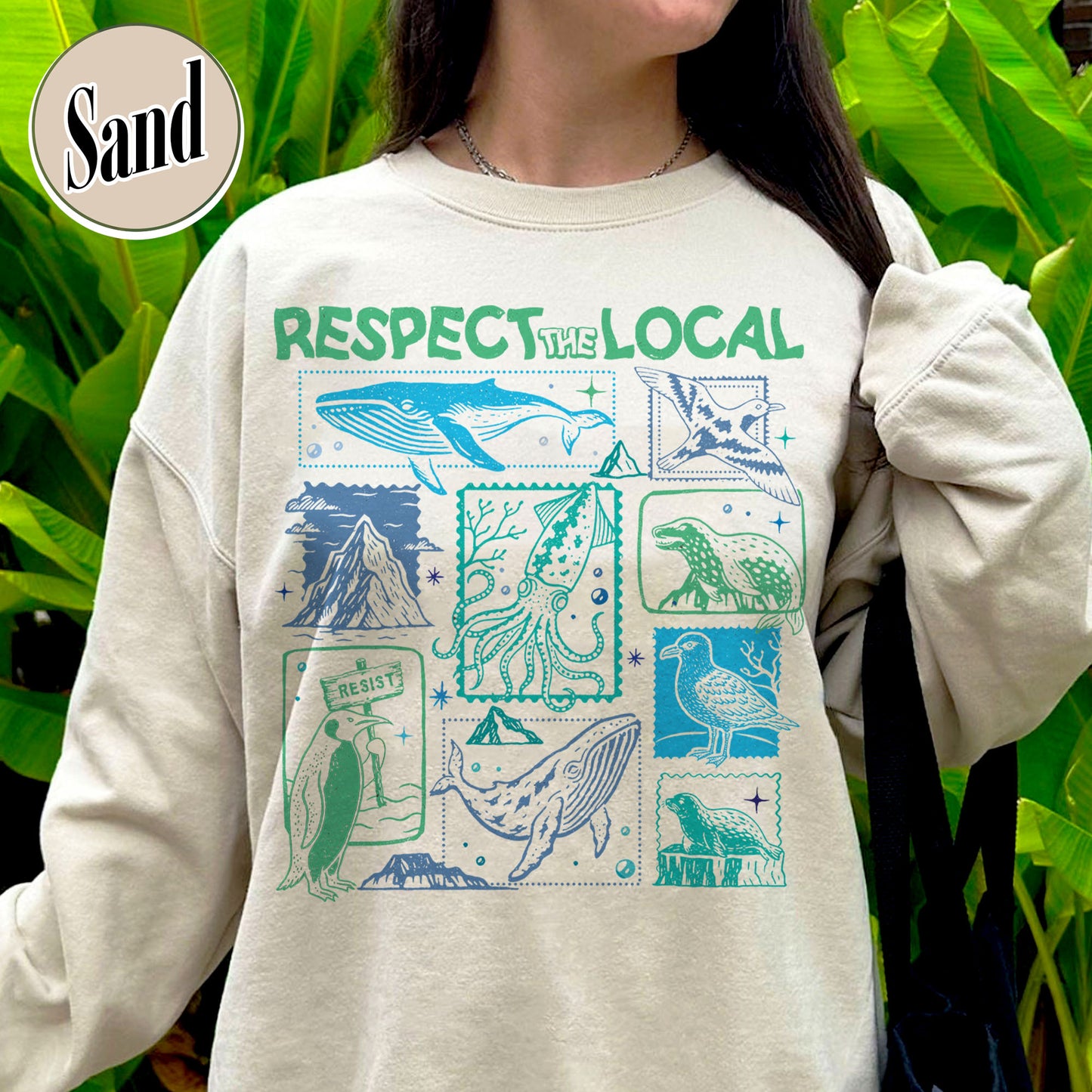Respect The Local Wildlife Sweatshirt,Gift For Nature Lover, Animal Lover, Protect National Parks